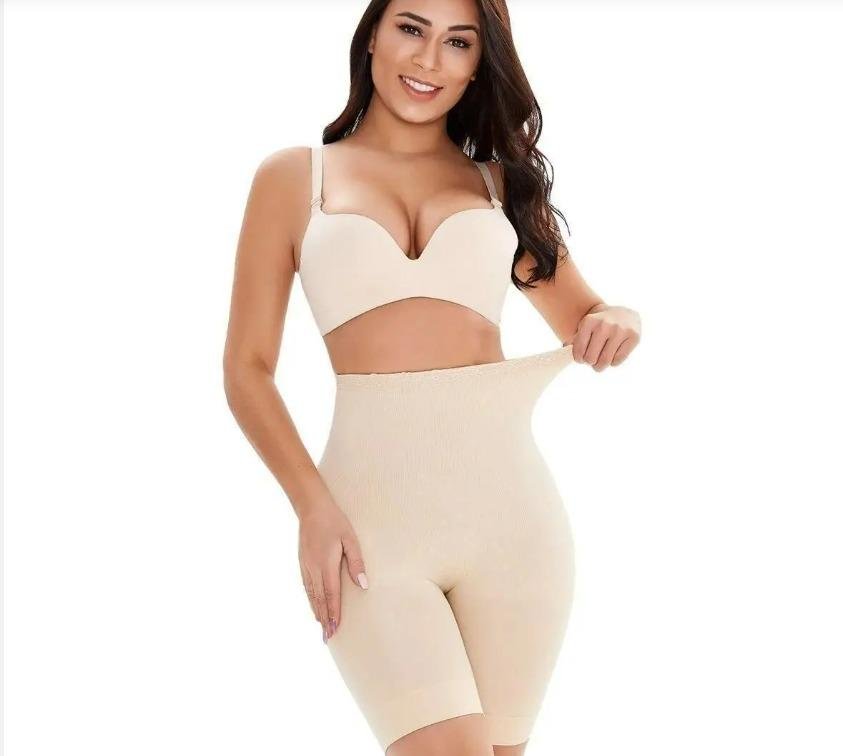Premium Women’s High Waist Shapewear | Tummy Control, Anti - Rolling & All - Day Comfort (Beige) - Ganga Store