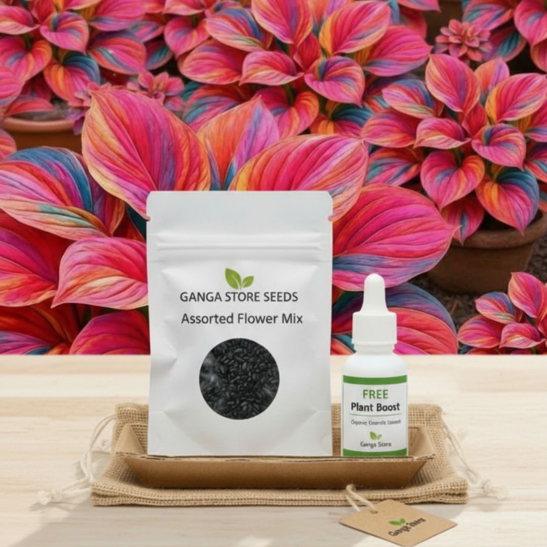 Multicolor Hosta Seeds (500+ Seeds) + Plant Growth Serum Free - Ganga Store